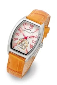 アレサンドラオーラのオレンジクオーツ腕時計